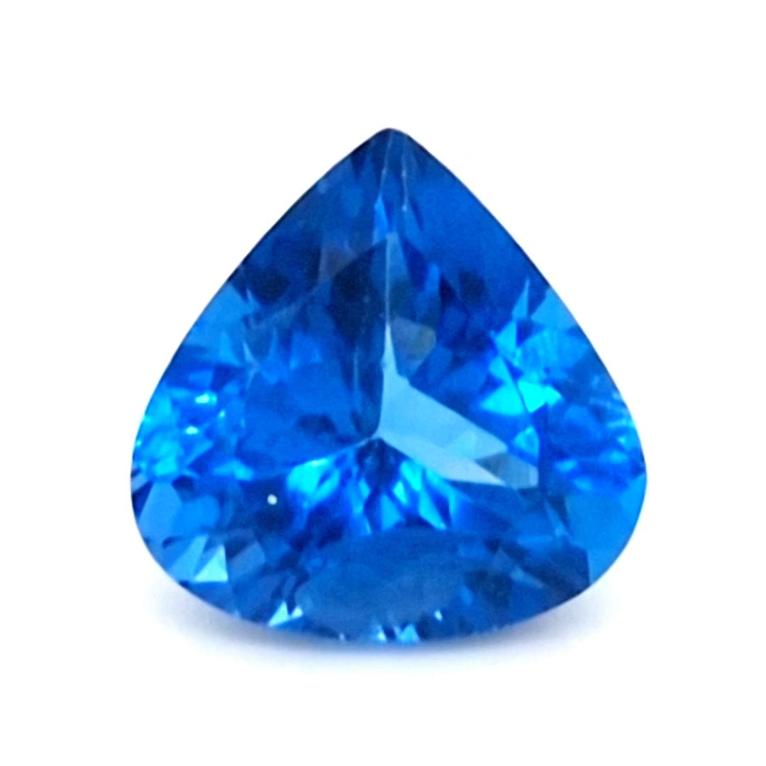Natural Swiss Blue Topaz Faceted | Teardrop | 14x14mm