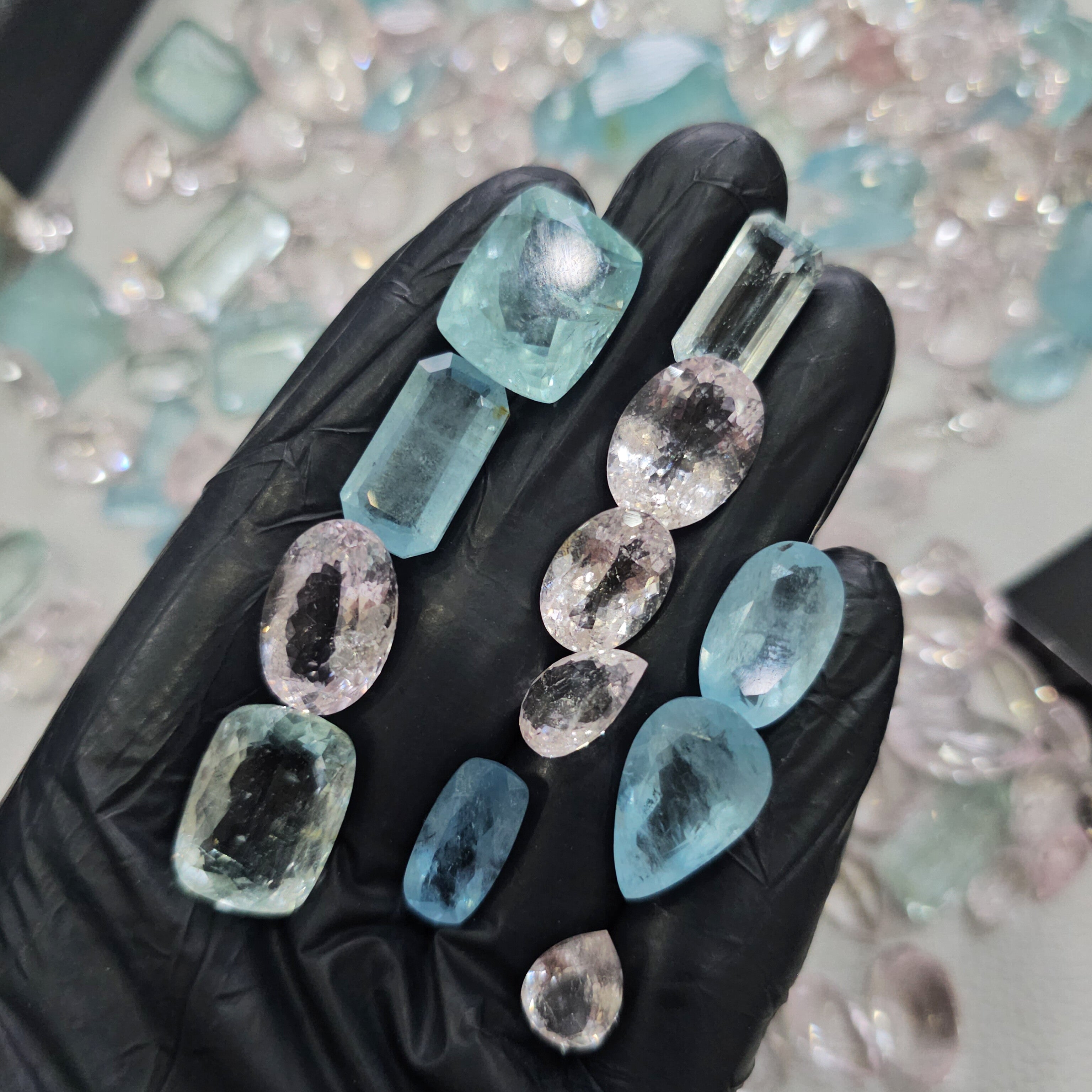100 Carats scoop of Morganite amd Aquamarine Unheated combo | 12-20mm