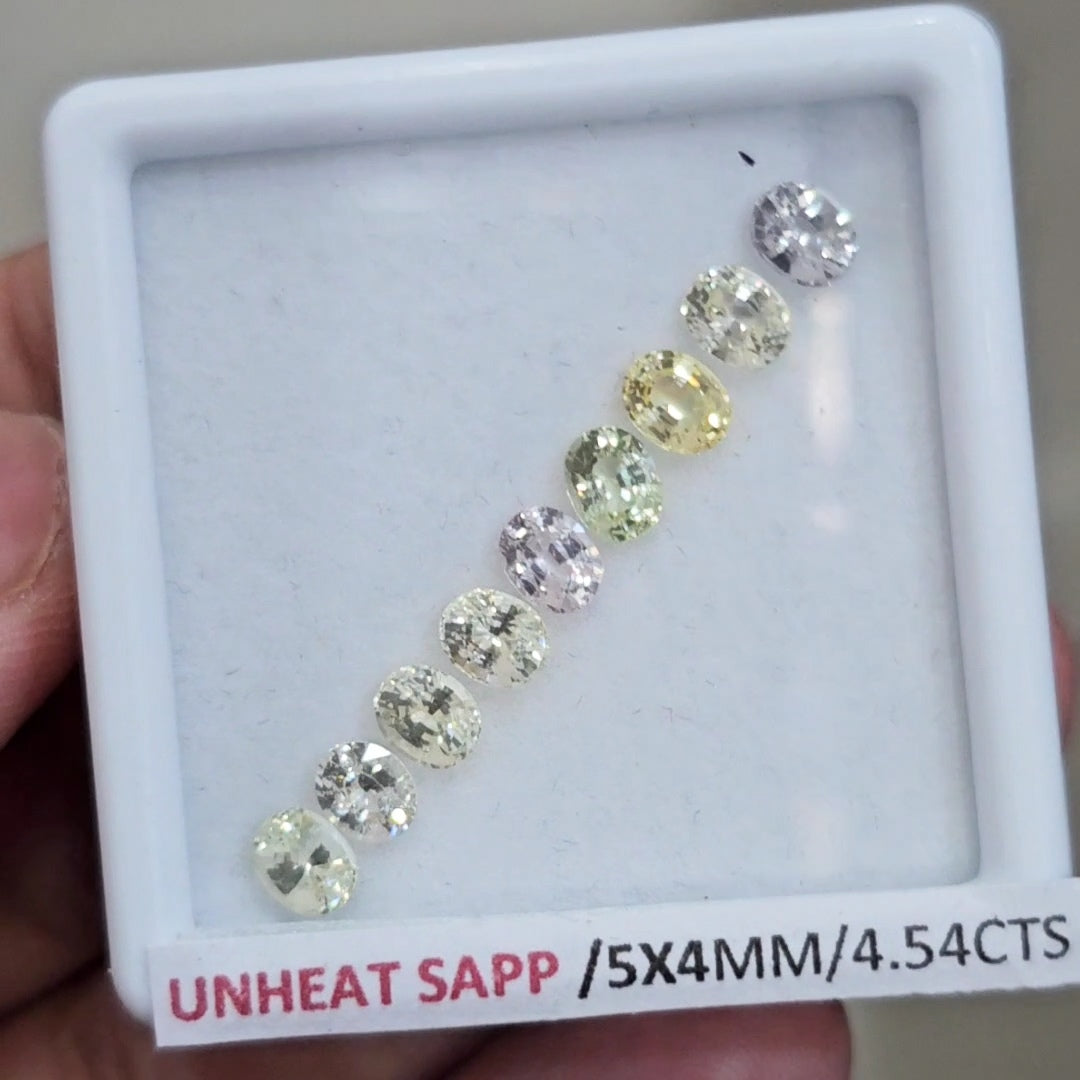 Box Of Natural Sri Lanka Unheated Sapphire  | 5x4mm | Mix Shape