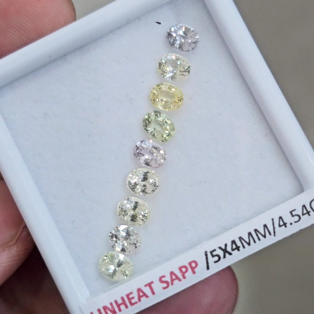 Box Of Natural Sri Lanka Unheated Sapphire  | 5x4mm | Mix Shape