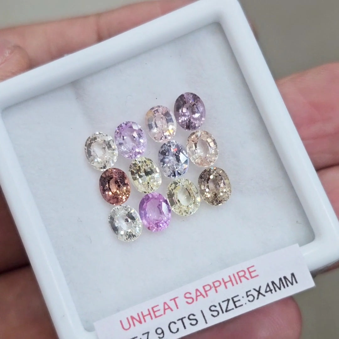 Box Of Natural Sri Lanka Unheated Sapphire  | 5x4mm | Oval