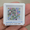 Box Of Natural Madagascar Unheated Sapphire  | 2mm | Square