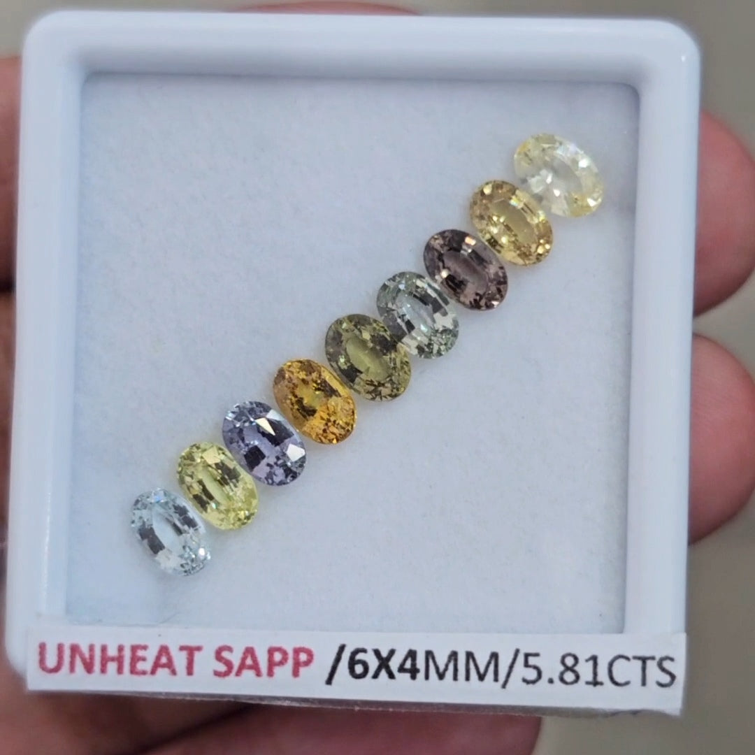 Box Of Natural Madagascar Unheated Sapphire  | 6x4mm | Oval