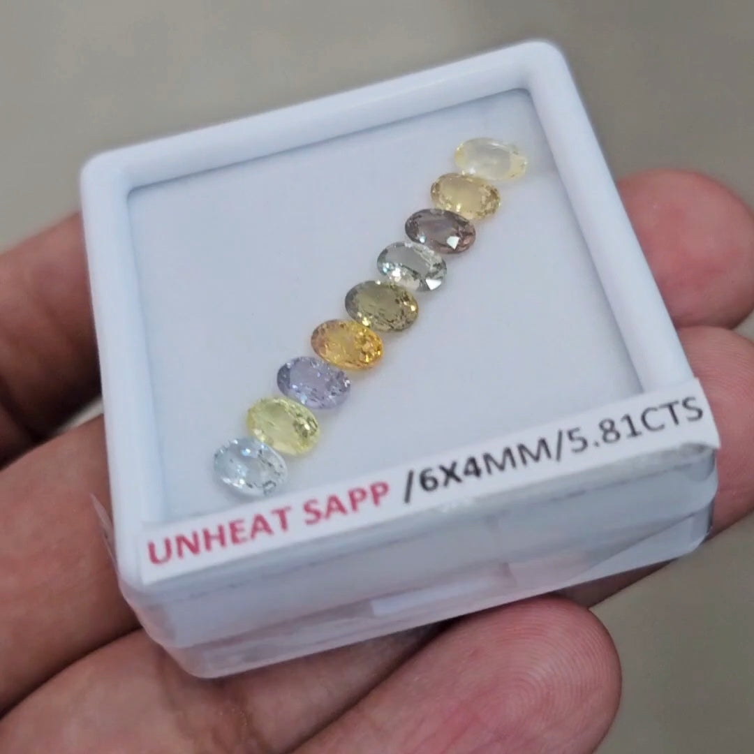 Box Of Natural Madagascar Unheated Sapphire  | 6x4mm | Oval
