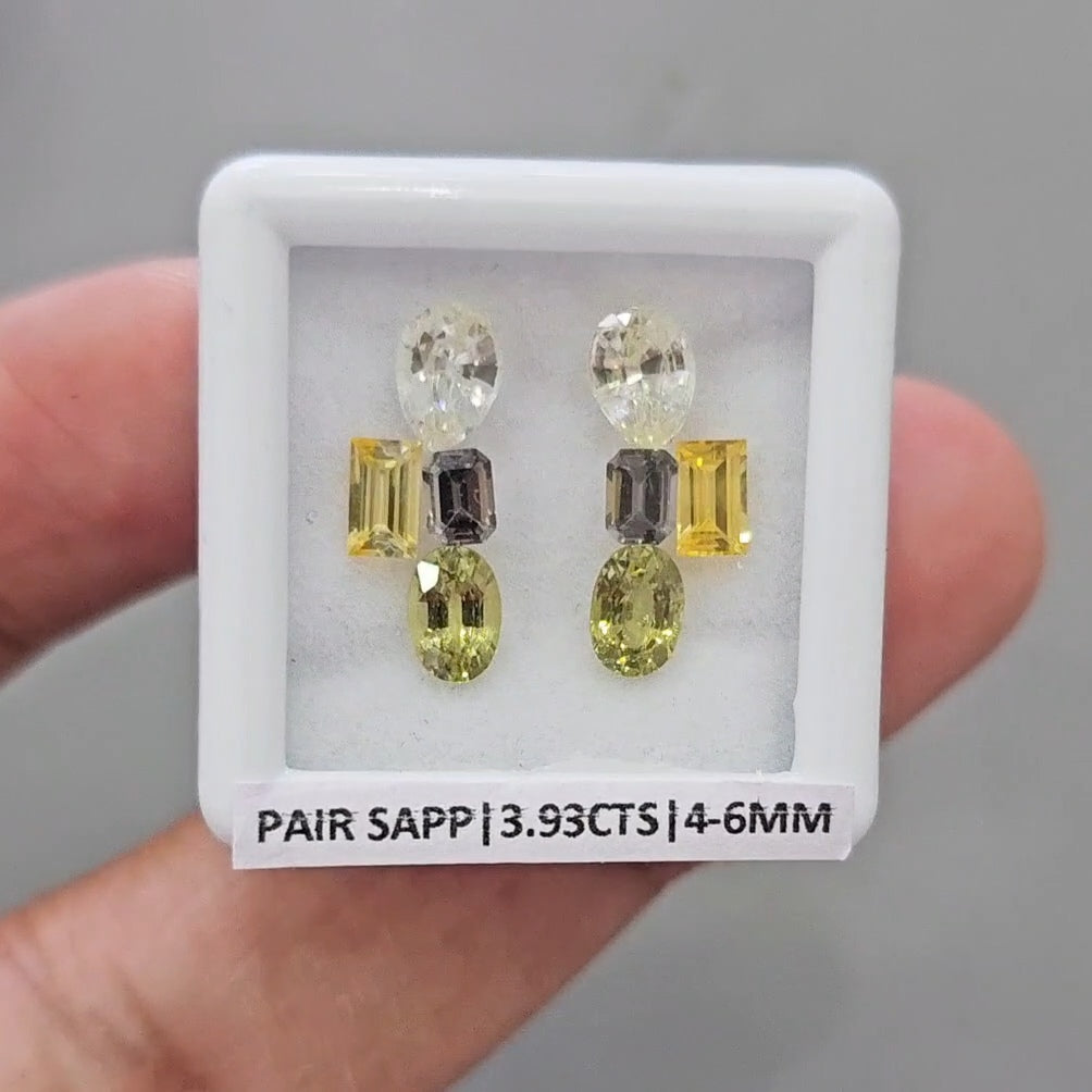 Pair Box Of Natural Sapphire  | 4-6mm | Mix Shape