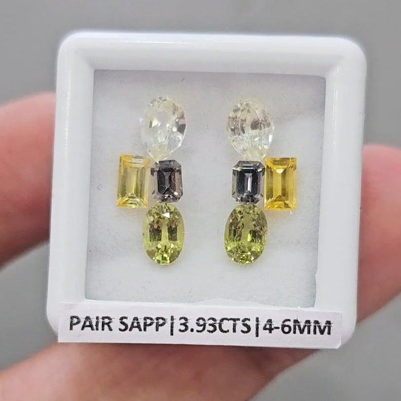 Pair Box Of Natural Sapphire  | 4-6mm | Mix Shape