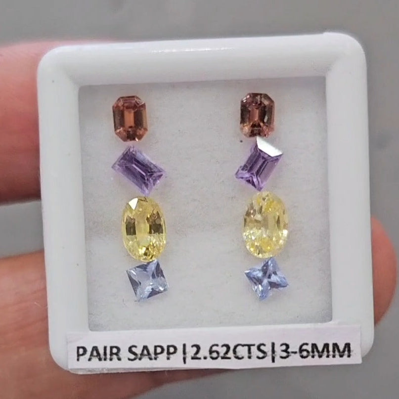 Pair Box Of Natural Sapphire  | 3-6mm | Mix Shape