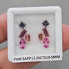 Pair Box Of Natural Sapphire  | 3-5mm | Mix Shape