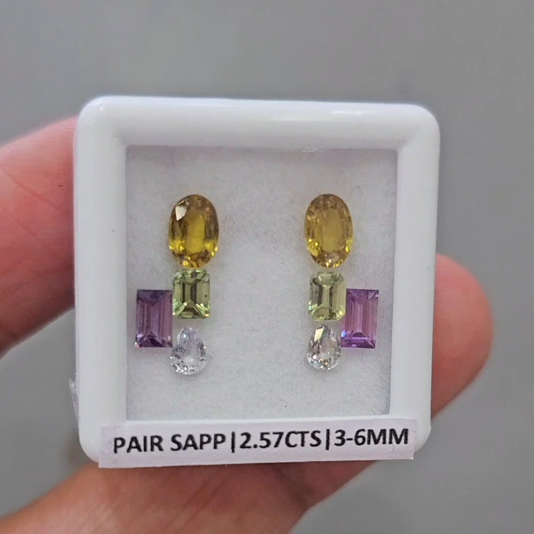 Pair Box Of Natural Sapphire  | 4-6mm | Mix Shape