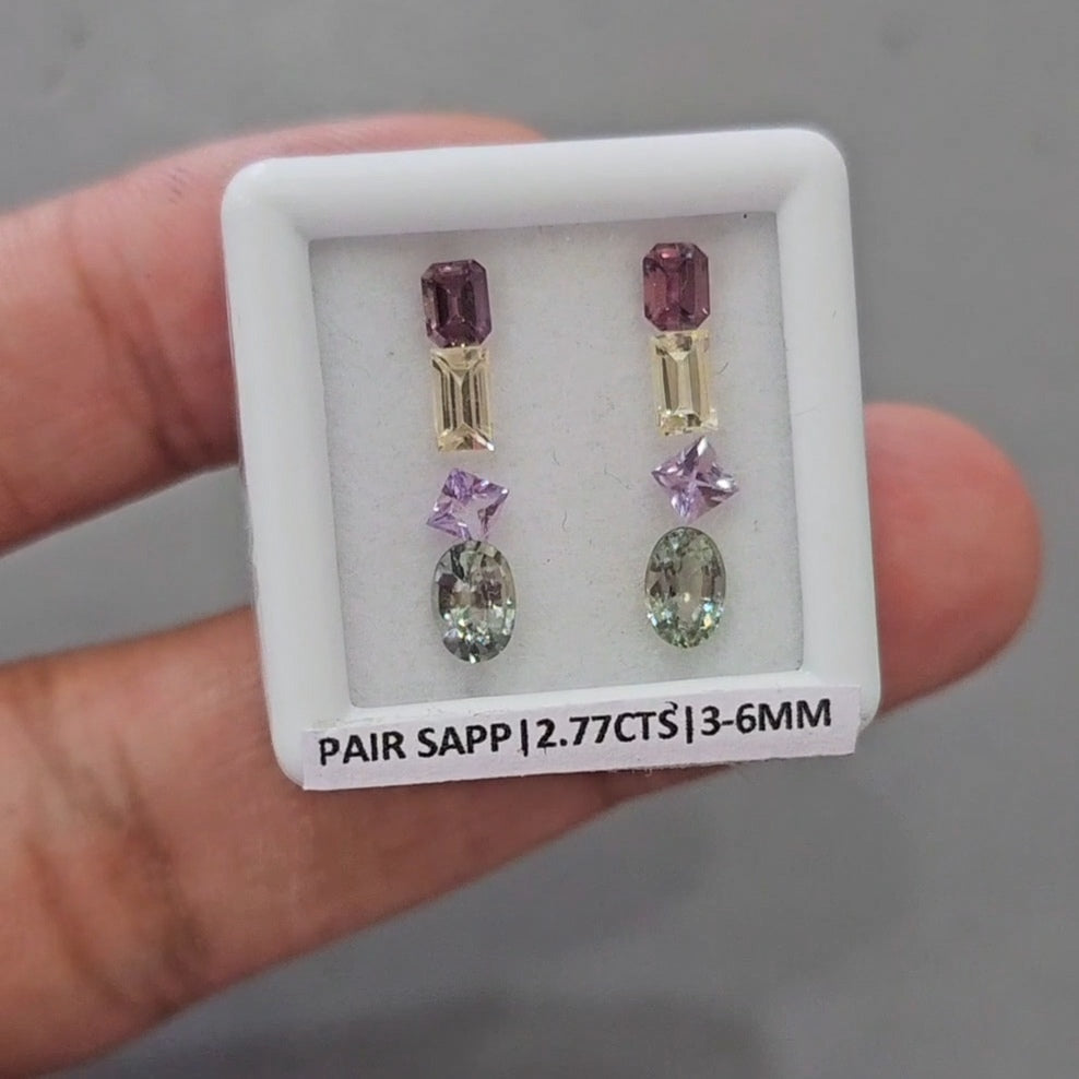 Pair Box Of Natural Sapphire  | 3-6mm | Mix Shape