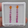 Pair Box Of Natural Sapphire  | 4-5mm | Rectangle & Pear