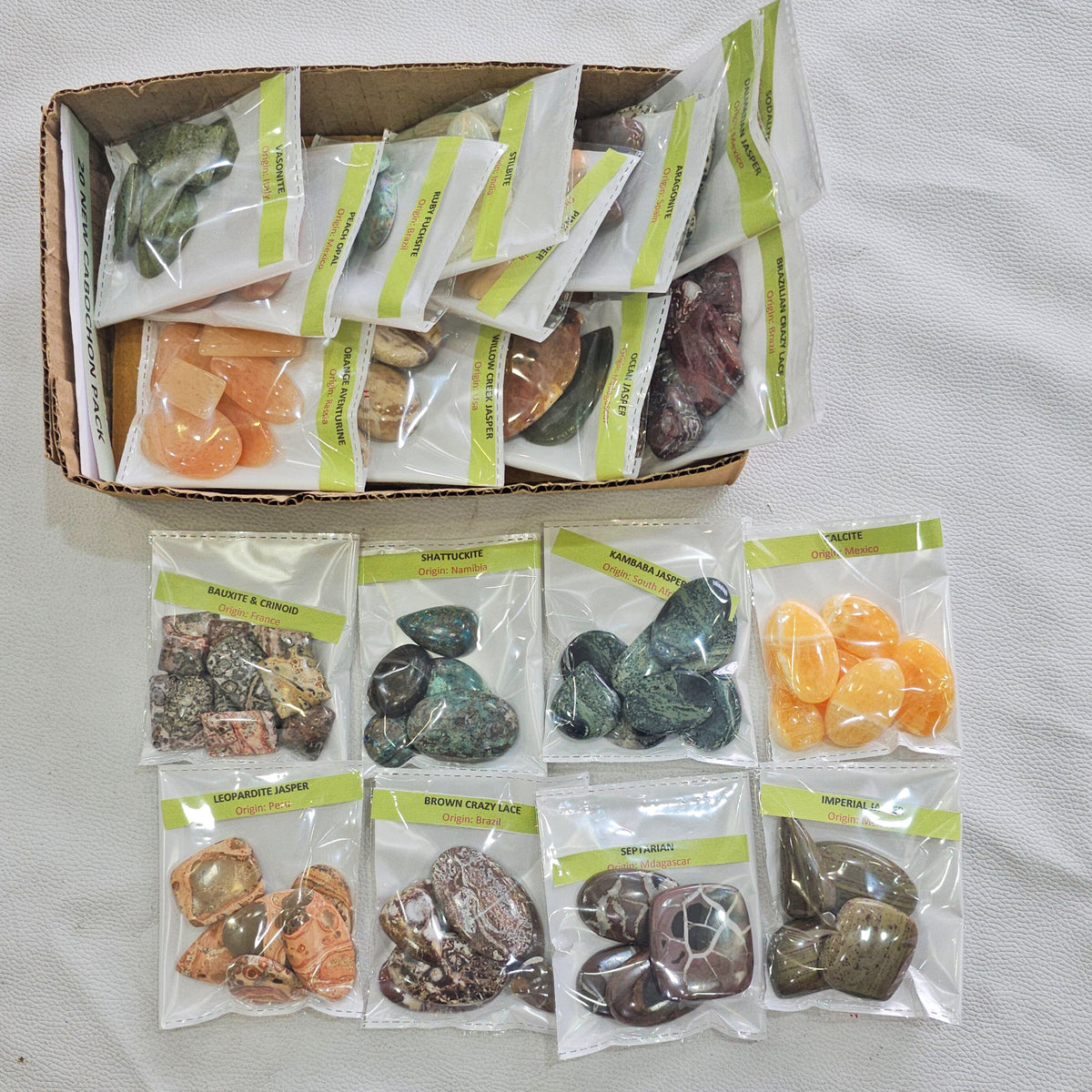 20 Cabochons Set curated for Labor Day | Limited Box | 1KG Box | 100+ Stones