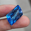 32.2Cts Of Natural Swiss Blue Topaz Checker Cut | Fancy | 22x14mm