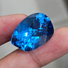 40.1Cts Of Natural Swiss Blue Topaz Checker Cut | Fancy | 25x17mm