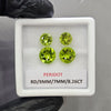 4 Pcs Natural Peridot Faceted Pairs | Round | Size: 7-9mm