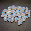 28Pcs Natural Rainbow Moonstone Cabochons | 9-16mm | Shape: Mix - The LabradoriteKing