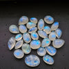27Pcs Natural Rainbow Moonstone Cabochons | 10-16mm | Shape: Mix - The LabradoriteKing
