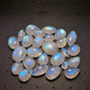 26Pcs Natural Rainbow Moonstone Cabochons | 8-17mm | Shape: Mix - The LabradoriteKing