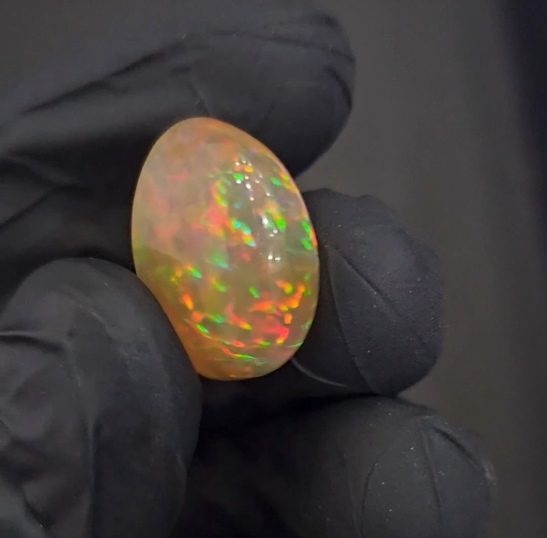 Natural Ethiopian Opal Cabochon Multi Fire | Oval| Size: 20x13mm | 12.1Cts - The LabradoriteKing