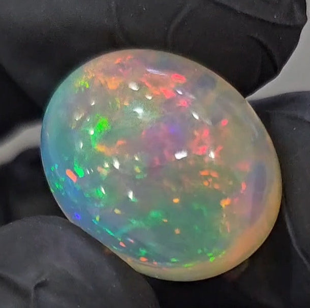 Natural Ethiopian Opal Cabochon Multi Fire | Oval| Size: 19x15mm | 15.8Cts - The LabradoriteKing