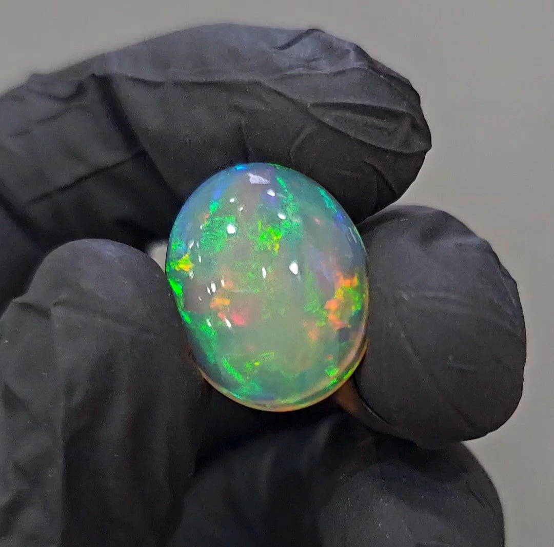 Natural Ethiopian Opal Cabochon Multi Fire | Oval| Size: 20x16mm | 9Cts - The LabradoriteKing