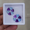 12 Pcs Of Natural Amethyst Faceted | Shape: Trillion | Size: 6mm