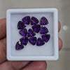 13 Pcs Of Natural Amethyst Faceted | Shape: Trillion | Size: 7mm