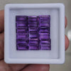18Pcs Of Natural Amethyst Faceted | Shape: Rectangle | Size: 8x4mm