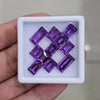 11 Pcs Of Natural Amethyst Faceted | Shape: Square | Size: 8-12mm