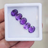 5 Pcs Of Natural Amethyst Faceted | Shape: Oval | Size: 7x9mm