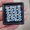 24pcs Natural Blue Topaz & White Topaz Faceted | Mix Shape | Size: 7-8mm