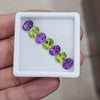 7Natural Peridot & Amethyst Faceted | Oval | Size: 8x6mm