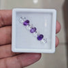 7Natural White Topaz & Amethyst Faceted | Oval | Size: 7x5mm