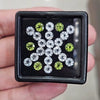 24pcs Natural Peridot & White Topaz Faceted | Round | Size: 5mm