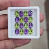 16pcs Natural Peridot & Amethyst Faceted | Oval | Size: 8x6mm