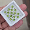 30pcs Natural Peridot & White Topaz Faceted | Round | Size: 5mm