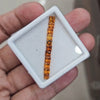 11Pcs Of Natural Citrine Craved | Square | Size: 4mm