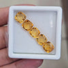 5Pcs Of Natural Citrine BuffTop | Square | Size: 8mm