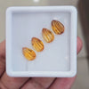 4Pcs Of Natural Citrine Craved | Fancy Shape | Size: 12x8mm