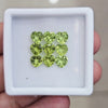 9 Pcs of Natural Peridot Faceted | Heart | Size: 6mm