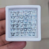 36 Pcs of Natural Aquamarine Faceted | Square | Size: 5mm