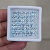 36 Pcs of Natural Aquamarine Faceted | Square | Size: 5mm