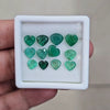 12 Pcs of Natural Emerald Faceted | Heart & Tear Drop | Size: 5-7mm
