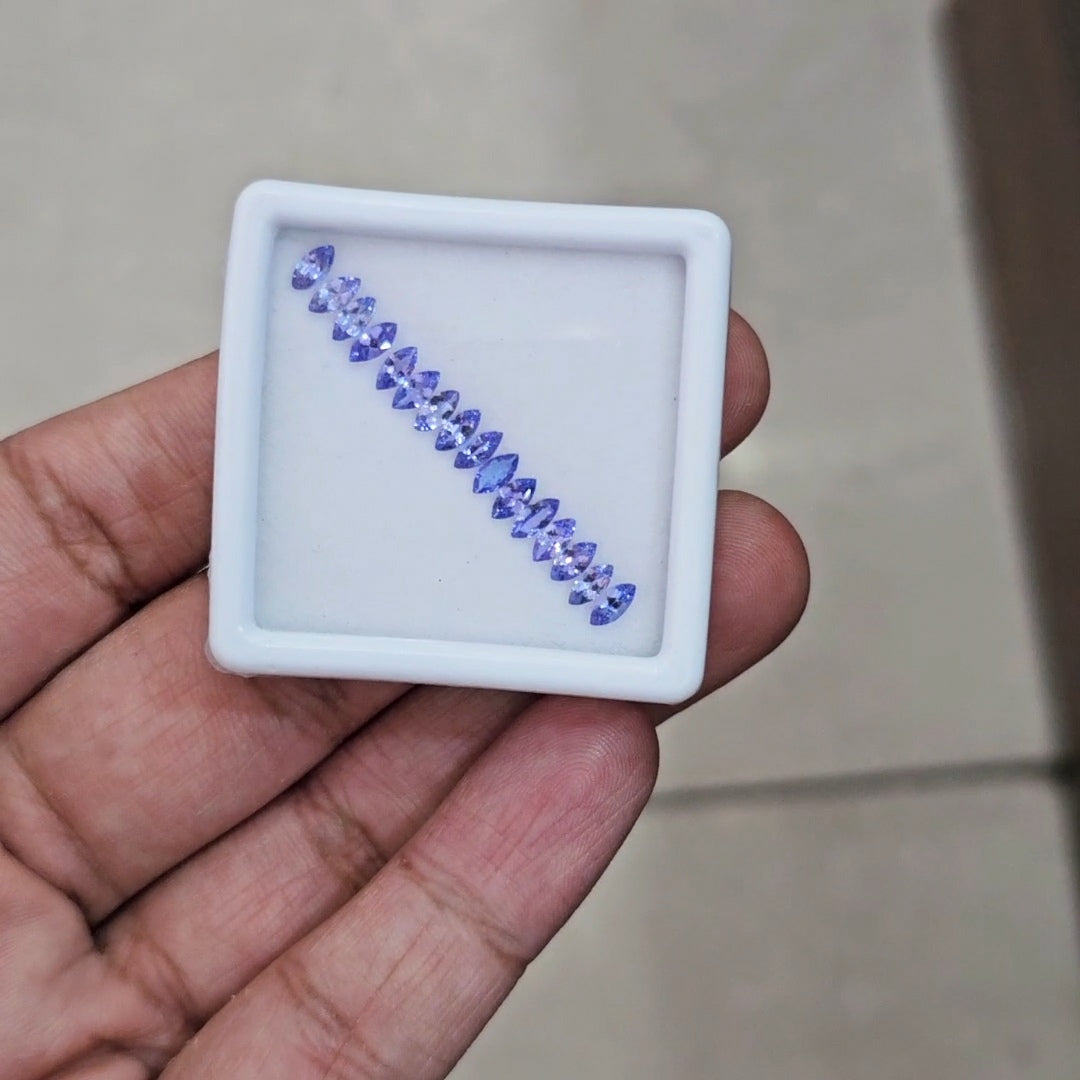 16 Pcs of Natural Tanzanite Faceted | Marquise | Size: 5x3mm