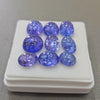 9 Pcs Natural Tanzanite Cabochons |8-11mm | Shape: Oval