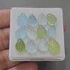 12 Pcs Natural Mix Berly Carved |9-12mm | Shape: Leaf