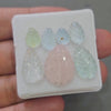 7 Pcs Natural Mix Berly Carved |8-19mm | Shape: Leaf