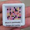1 Box Of Natural Unheated Multi Sapphire From Sri Lanka | 1.8mm| Square | Ideal Cut