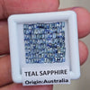 1 Box Of Natural Unheated Teal Sapphire From Australia | 2x1mm| Rectangle | Ideal Cut