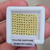1 Box Of Natural Yellow Sapphire From Sri Lanka | 1.8mm| Round Ideal Cut